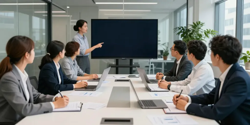 Professionals collaborating in a modern office space representing Streek Canada